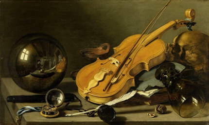 Bild: Pieter Claesz (1597–1661) Vanitas-Stillleben mit Selbstbildnis um 1628 © Germanisches Nationalmuseum Dirk Meßberger